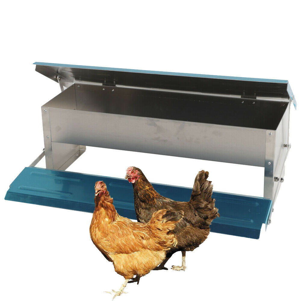 

Automatic Chicken Feeder Treadle Self Open Aluminum Feeder Feeding Trough