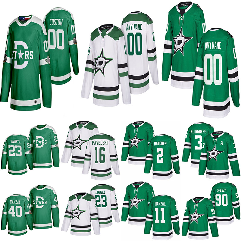 

Dallas Stars jerseys Custom Any Name Any Number 16 PAVELSKI 10 PERRY 24 HINTZ 4 Heiskanen 23 LINDELL hockey jersey, White