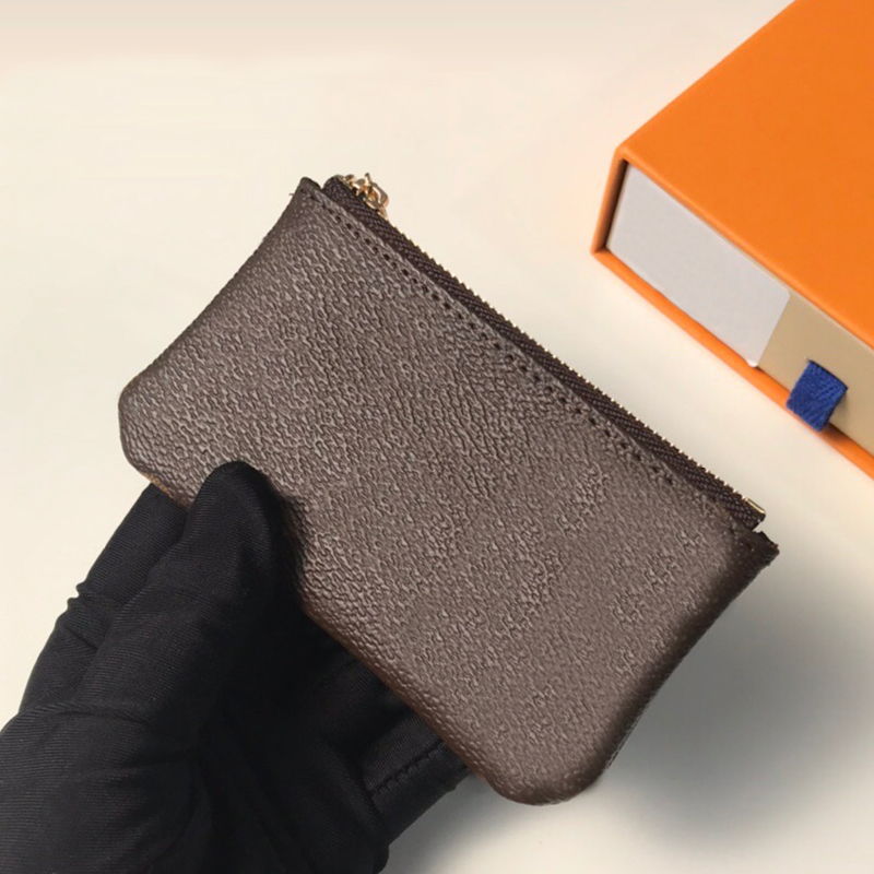 

key pouch Fashion Women Men Key Ring Zipped Credit Card Holder Coin Purse Mini Wallet Bag Charm M62650 With box, Red;black