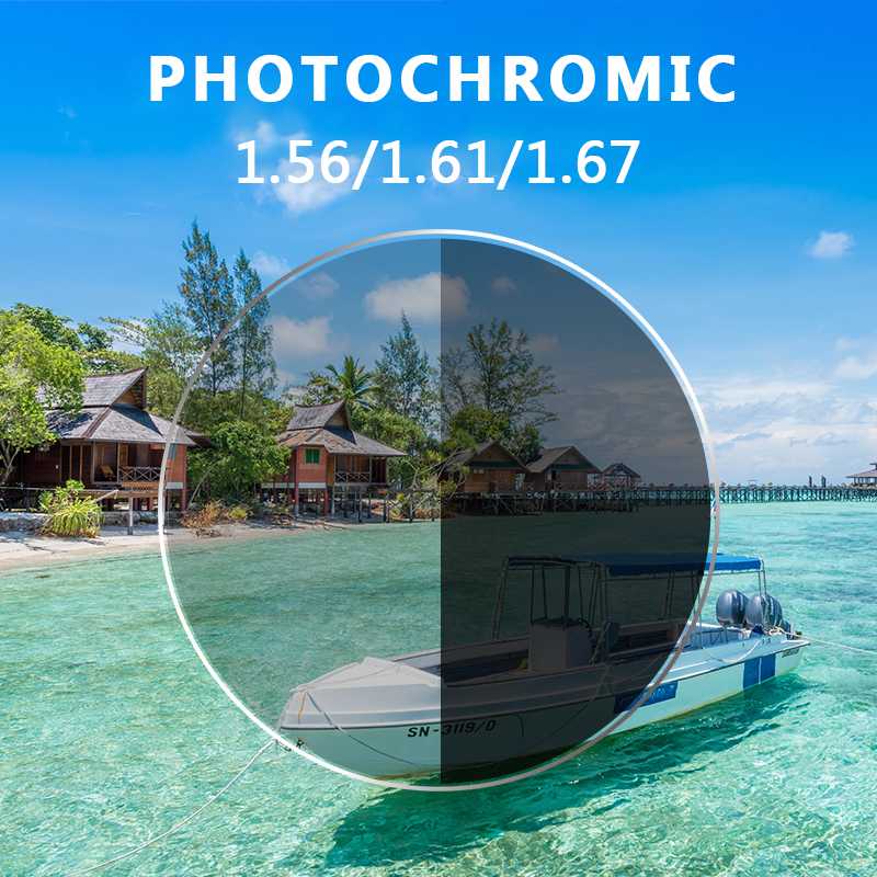 

Quality Anti Blue Light Rays Photochromic 1.56 1.61 1.67 Prescription CR-39 Resin Aspheric Glasses Lenses Myopia Sunglasses Lens