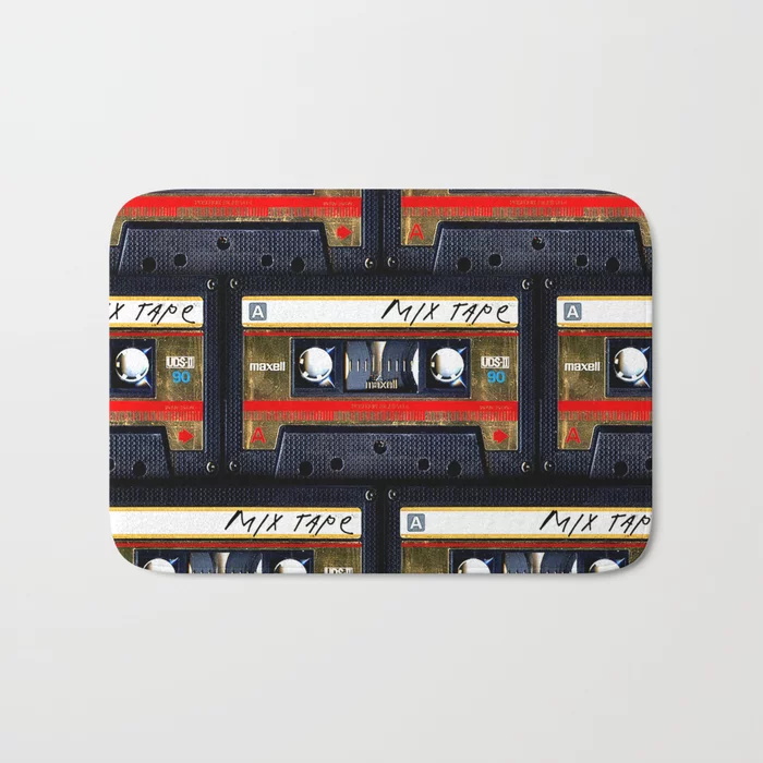 

Anti-slip Retro Classic Vintage Gold Mix Cassette Tape Doormat Carpet For Kitchen Bathroom Toilet Tapete Rug Porch Door Mat