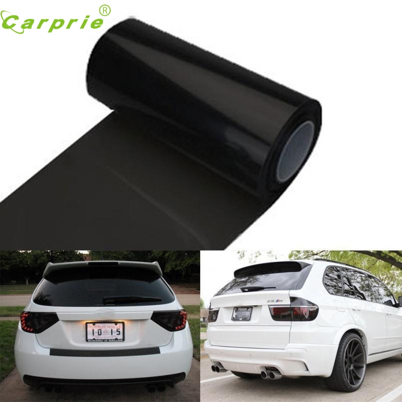 Vinilo Lámina Pegatina para Faros Luz Trasera Coches y Motos Negro 30 × 120 cm