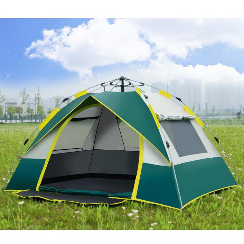 

1-4 People Throw Tent Outdoor Automatic Tents Waterproof Camping Hiking Tent 4 Season Outdoor Large Family Tents With Window New