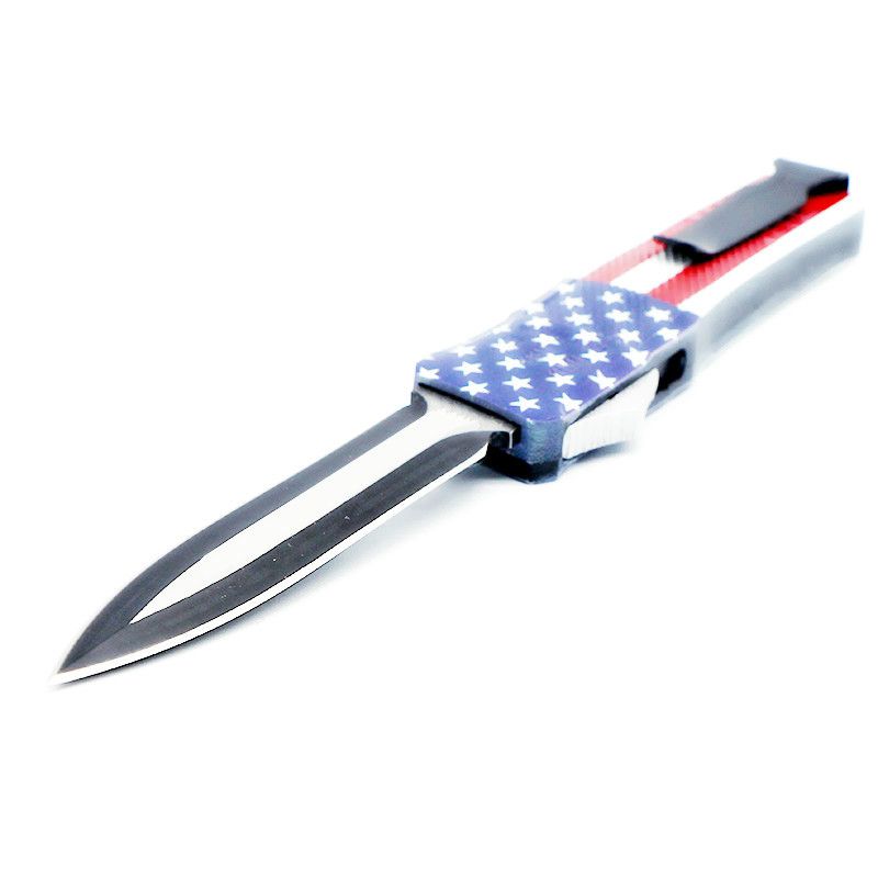 

MTautoTF troodotfn A161 161 american flag 10 models double action tactical camping folding fixed blade knives xmas gift knife