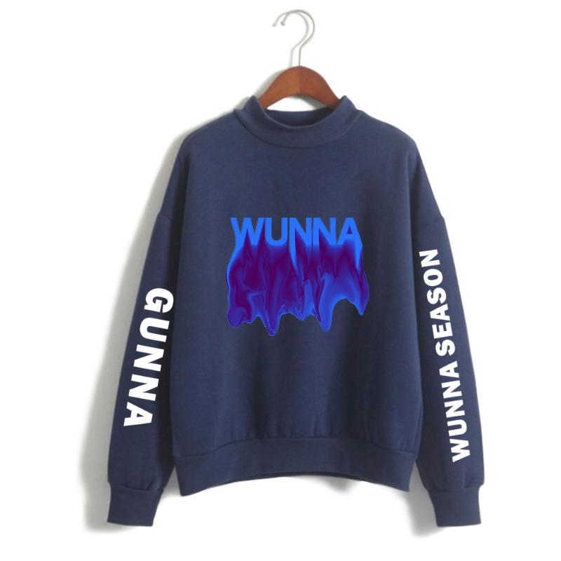 

American Rapper Gunna Shirt Trendy Style Men's Turtleneck Women Long Sleeve Sweatshirts Casual Unisex Wunna Clothes, Black