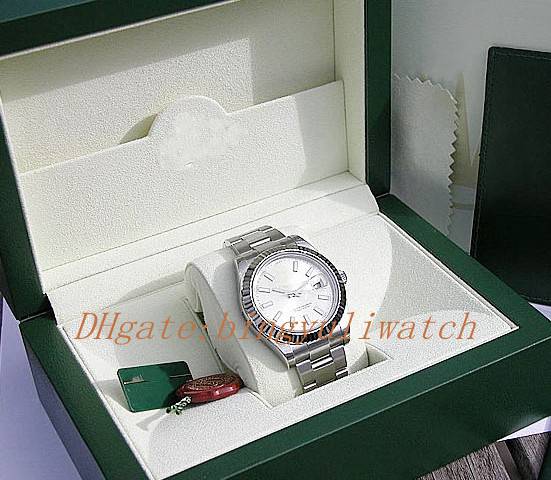 

NEW Factory Sales Luxury 2813 automatic movement 40MM WHITE GOLD SILVER STICK DATEJUST II #116334 with original box Diving watch, 01