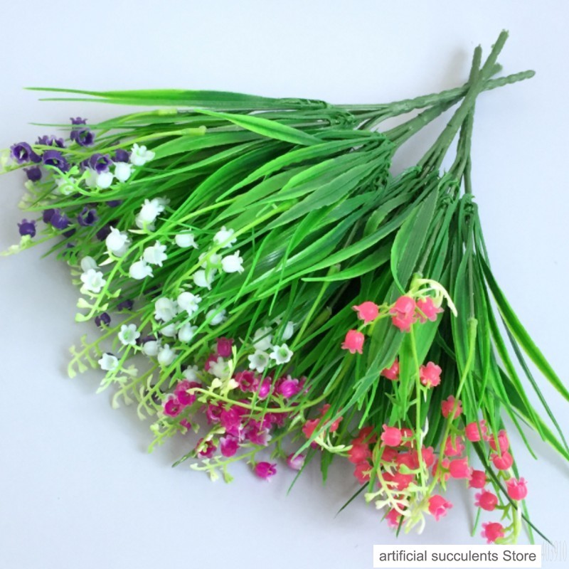 

Artificial Plastic Lily Of the Valley Flowers Home Table Office Wedding Flower Party Decoration calla lily decoration home