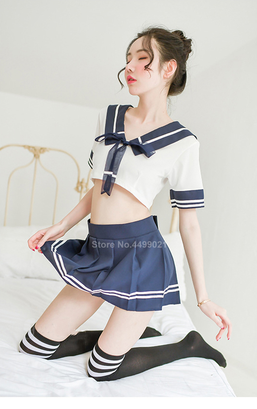2020 New Japanese Style Cute JK Suit For Girls Blue Women Sexy Navy