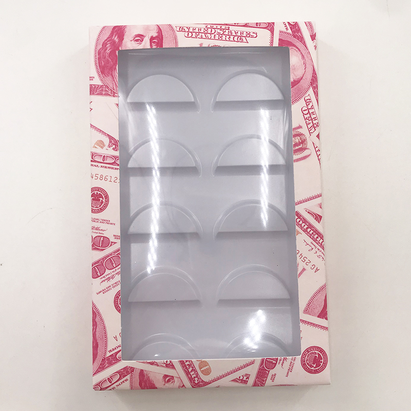 

5 pairs lashes box dollars lashes package wholesale prices pink eyelashes book dramatic new style 3D 25mm lash box