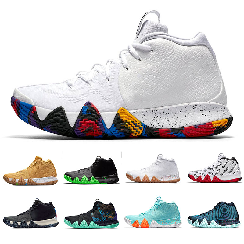 

2019 Men Basketball Shoes 4 March Madness Triple Black Pitch Blue Trainers Designer Mens Athletic Sporsts Sneakers