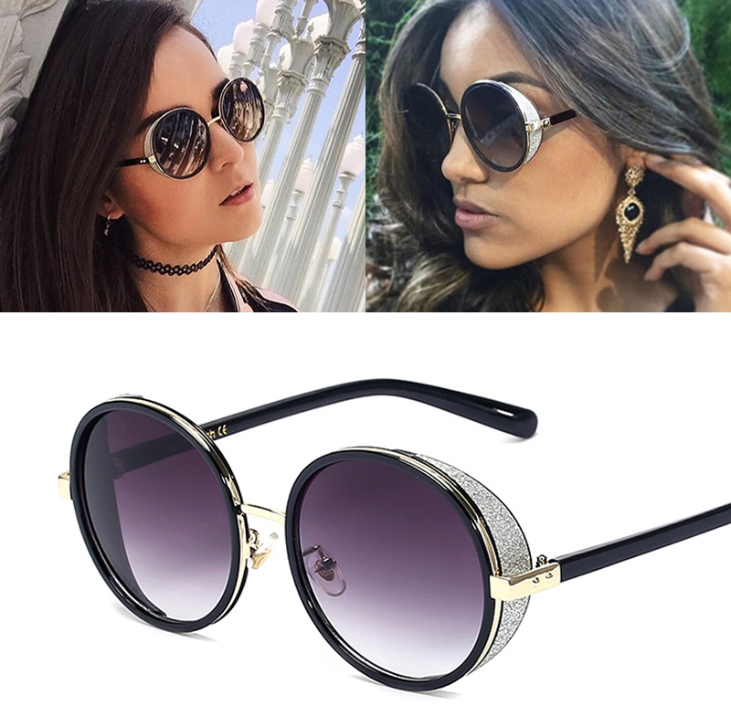 round sunglasses with side covers