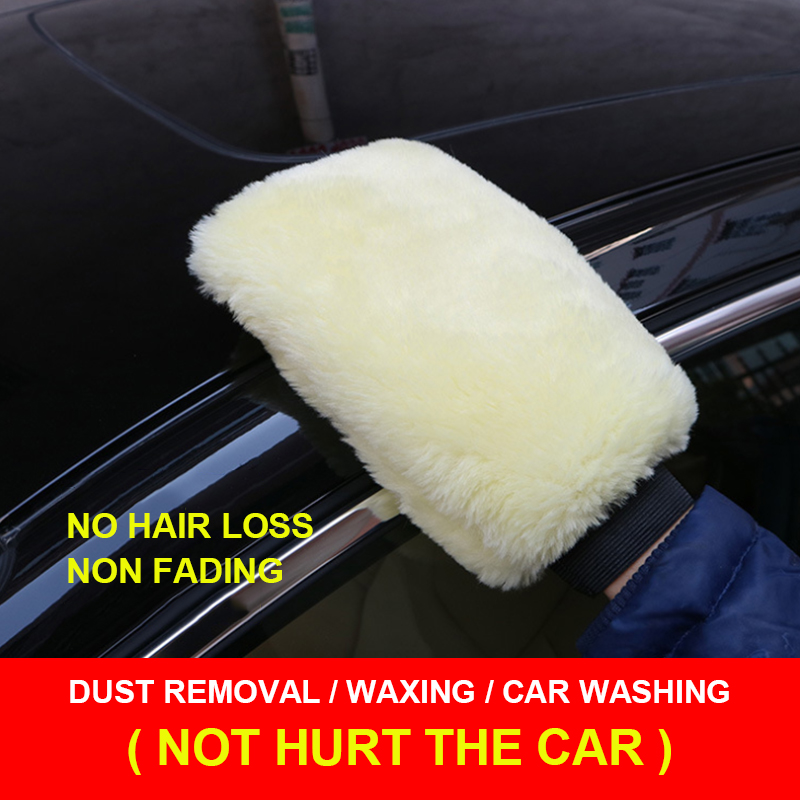 

Car wool plush gloves for car wash Cloth cleaning auto detailing brush gloves polish Washing Drying stickers for