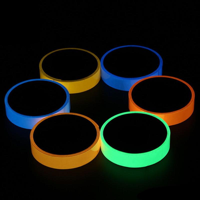 

20mmx3m Reflective Glow Tape Self-adhesive Sticker Fluorescent Warning Tape Cycling Warning Security