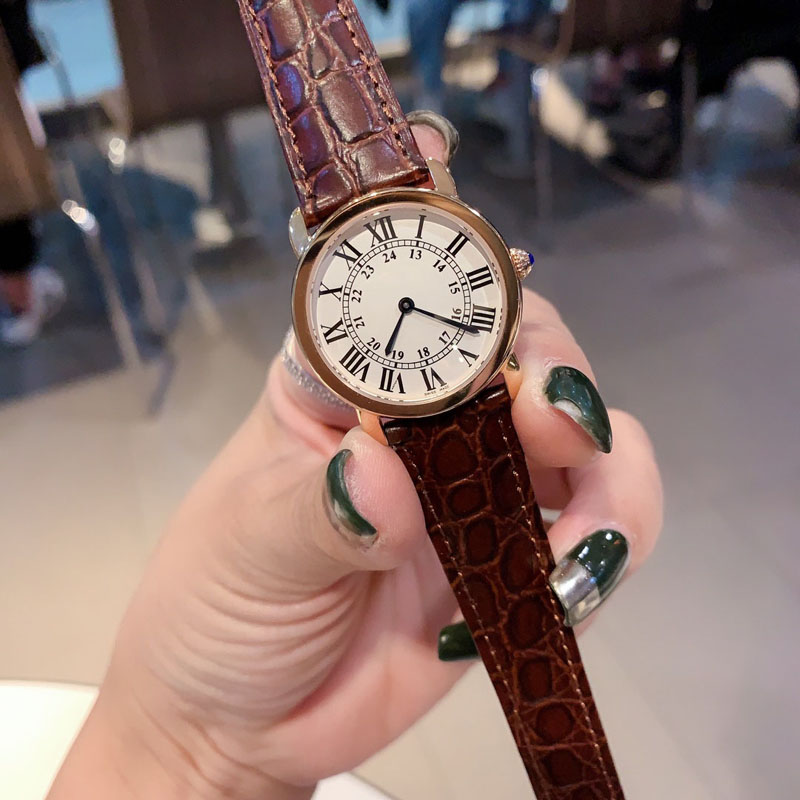 

beautiful dress Watch Woman silver gold leather band Quartz Wristwatch Women Female Clock Relogio Montre Femme best gift girl, Model 1