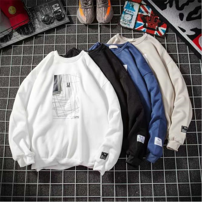 

2019 New Men Hoodies Sweatshirts Print Headwear Hoodie Hip Hop Streetwear Clothing, Black