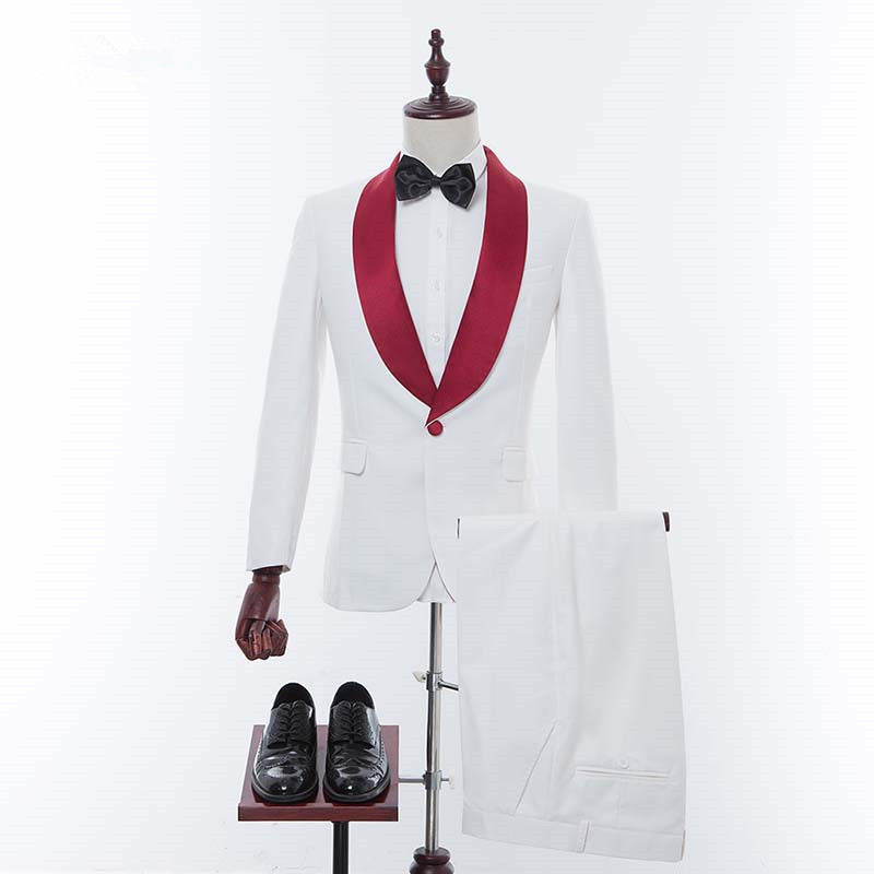 

Popular One Button Groomsmen Shawl Lapel Groom Tuxedos Men Suits Wedding/Prom Best Man Blazer ( Jacket+Pantst+Tie) 854, Same as image