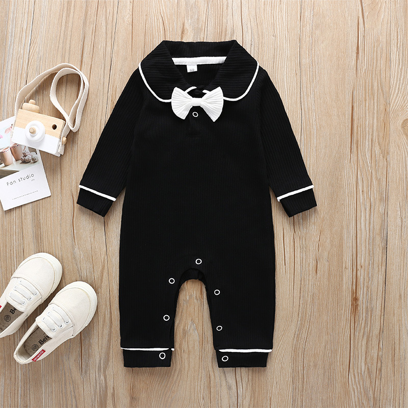 

Infant Clothing Autumn Newborn Baby Girls Clothes Bowknot Cotton Toddler Romper Long Sleeve Jumpsuit Outfits Knit Baby Clothes, Gray
