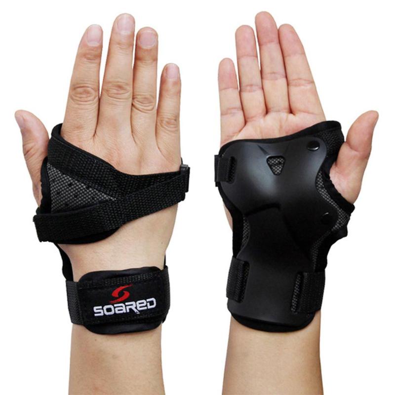 

1Pair Unisex Sports protective gear Wrist Guards Support Palm Pads Protector For Inline Skating Ski Snowboard Anti-skid cushion, Black