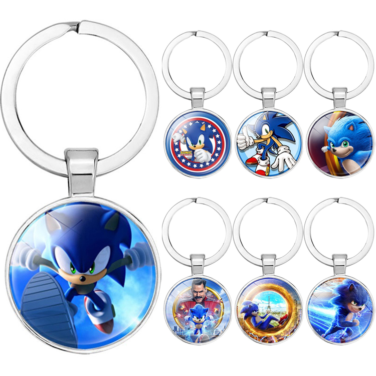 

Sonic the Hedgehog keychain 8 style sonic Keyring Car Key pendant Designer HandBags pendant ornaments Jewelry JJ182, #01