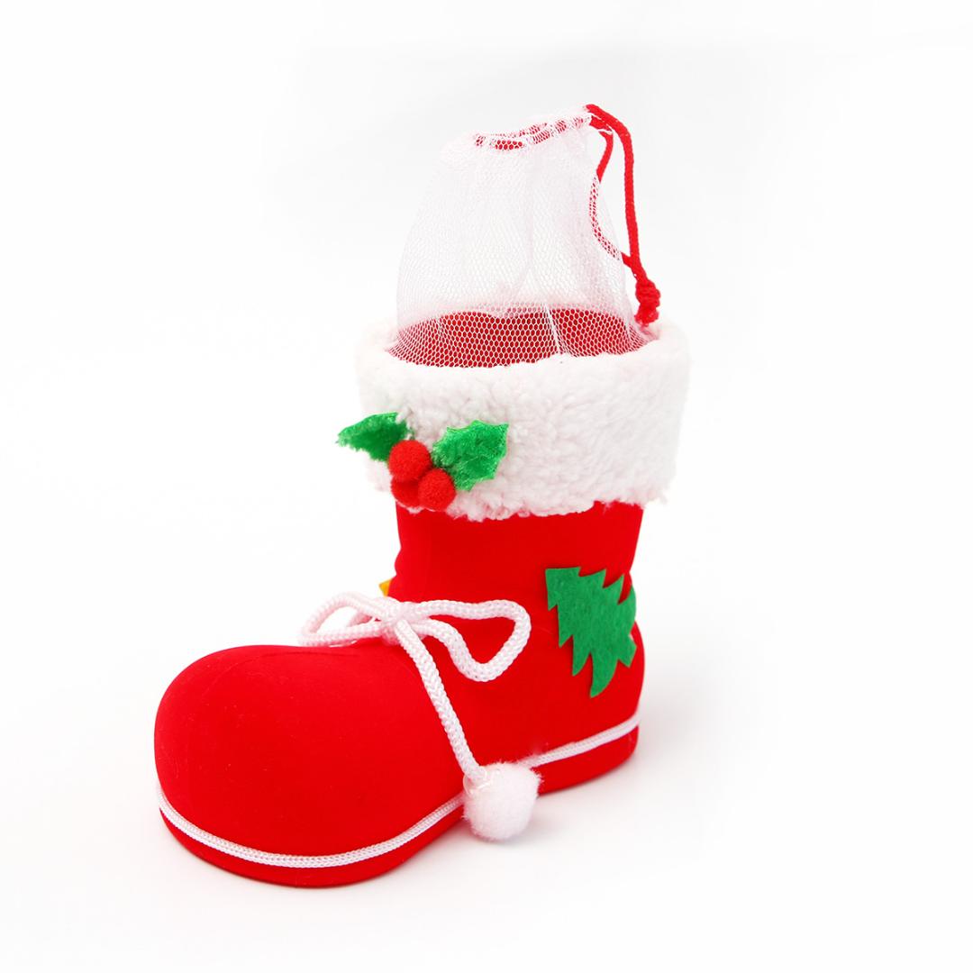 

1pcs Gift Candy Christmas Shoes Xmas Decoration Tree Boots Stocking Hanging Bag Elfs M-HOT