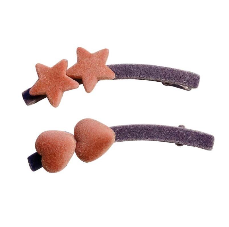 

Baby Girls Lovely Hair Clip Bowknot Pentagon Heart Hairpin Cartoon Barrettes For Baby and girls free shipping, Mix