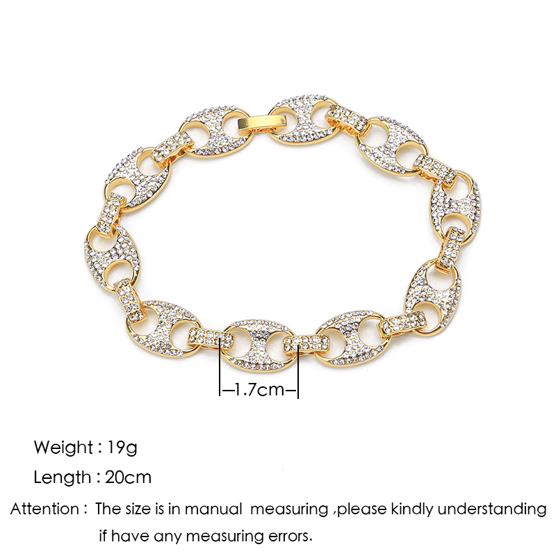 

Drill Decoration Gold Beaded Bracelets&bangles Modern Jewelry Accessories Women Statement Bracelet Fashion Bracelet Wholesale
