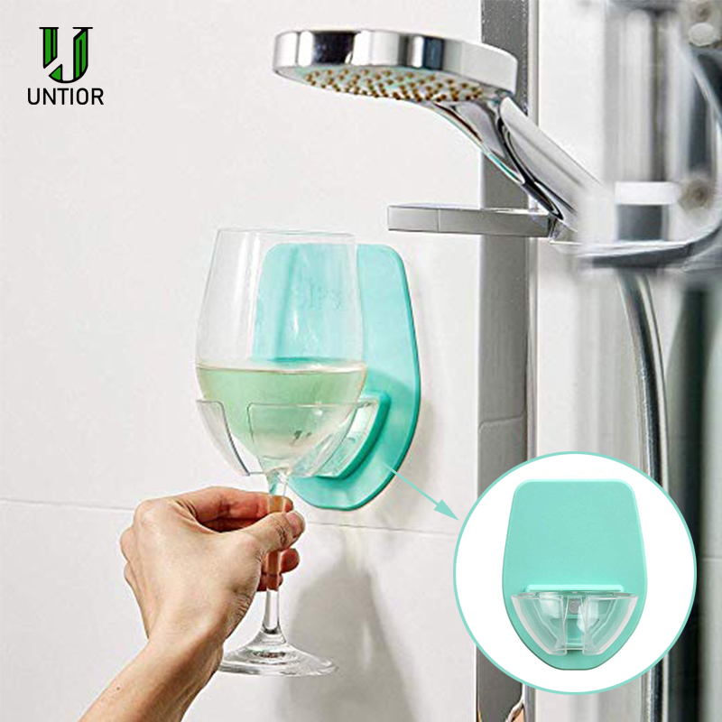

UNTIOR Bathtub Wine Glass Holder Portable Plastic Red Wine Cupholder for Bathroom Shower Kitchen Household Beer Tools