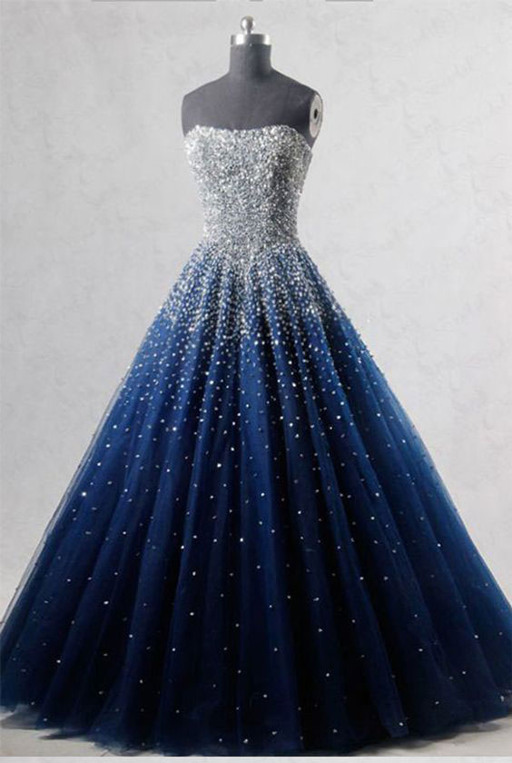 

Strapless Sparkly Beaded Prom Dresses Long Gowns for Women, Hunter