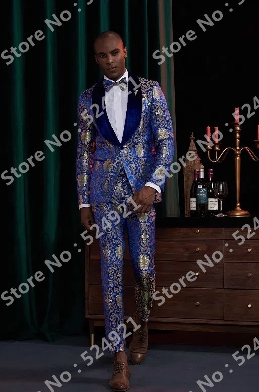 

Groom Tuxedos Groomsmen Shawl Lapel Custom Made One Button Men Suits Wedding/Prom/Dinner Best Man Blazer ( Jacket+Pants+Tie )M1506, Same as image