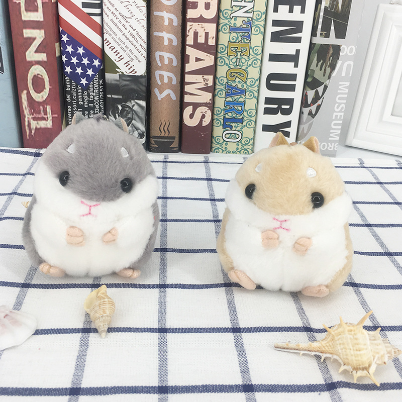 

Hamster Keychains Kids Kawaii Cute Plush Hamster Cartoon Animal Small Hamster Dolls Stuffed Mouse Bag Pendant Souvenirs CCA11803 60pcs