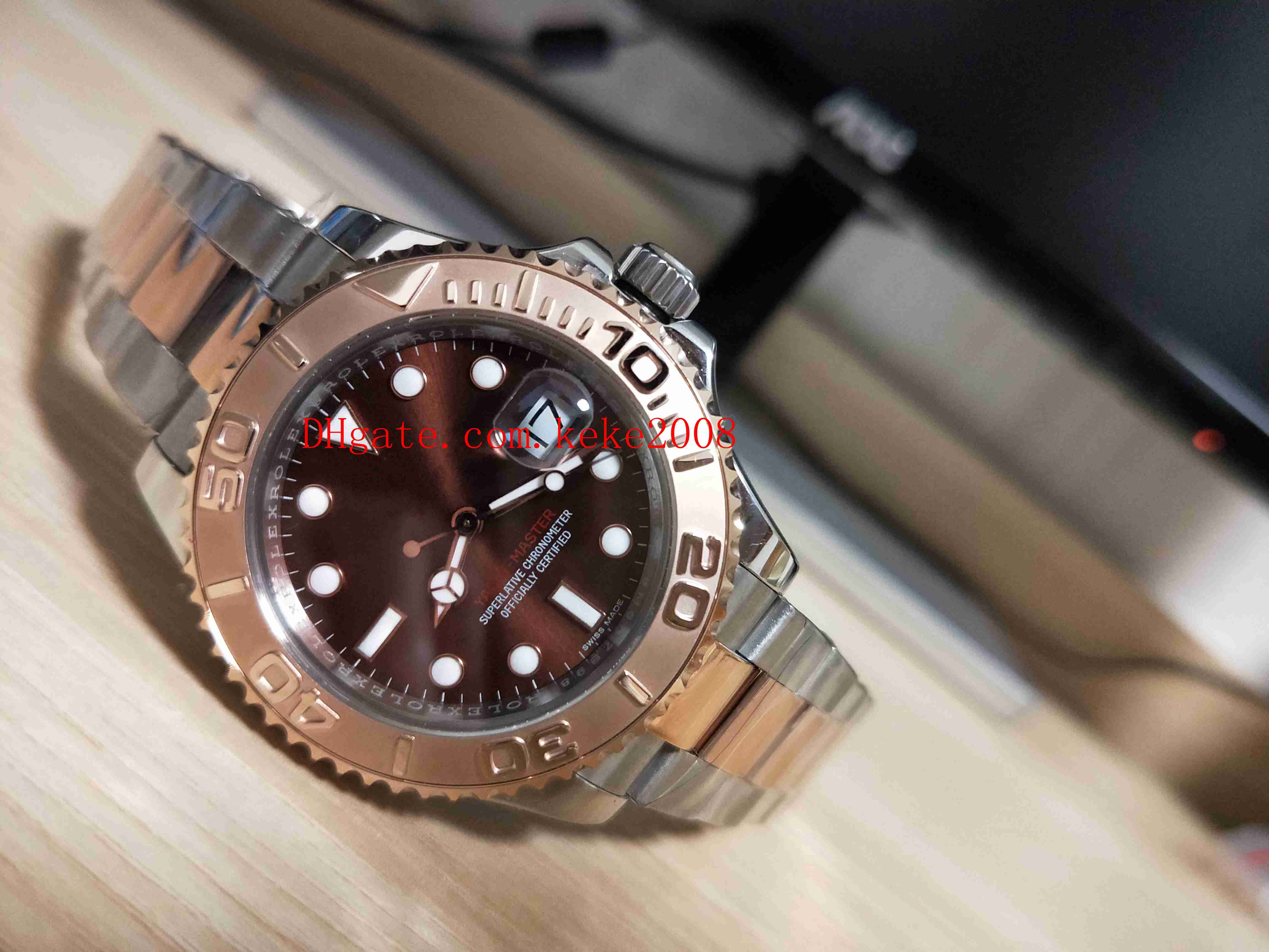 

TOP High quality Wristwatches BP factory YM 268621 40mm Stainless Steel Two tones Brown Asia 2813 Movement Automatic Mens Watch Watches