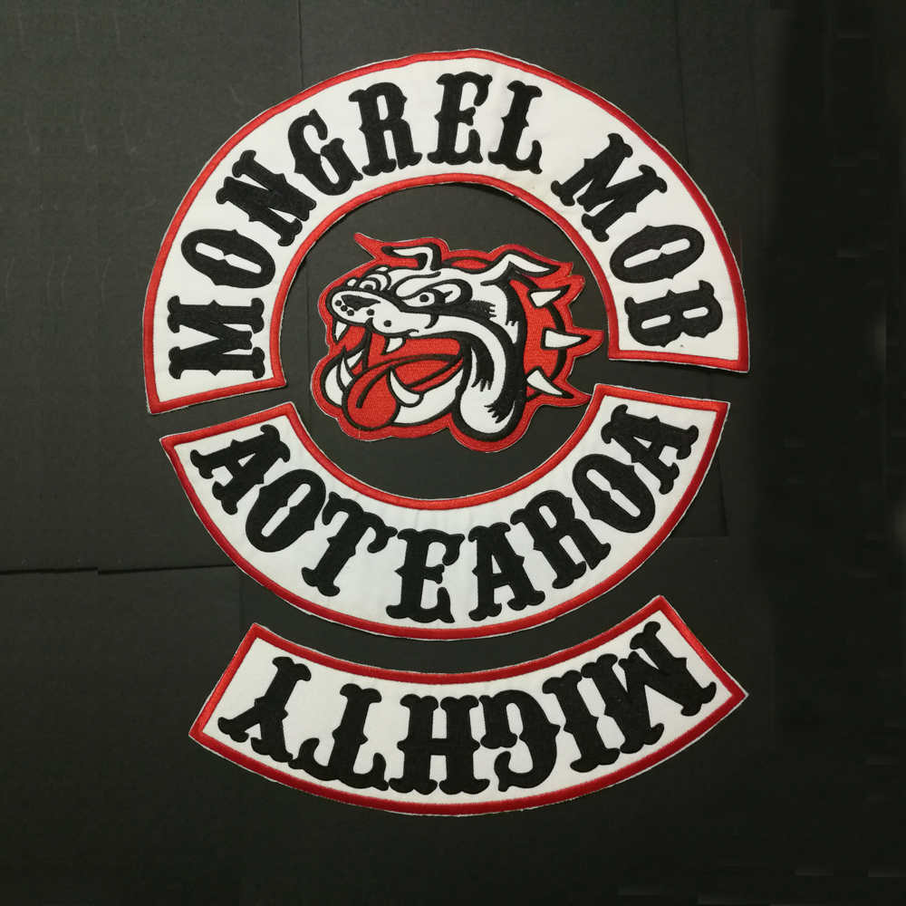 

NEW ARRIVED MONGREL MOB PATCHES BADGES FOR JACKET VEST CLOTHING STICKER IRON ON PATCH APPLIQUES SHOES BIKER MOTORCYCLE MC PATCH APPAREL, Black