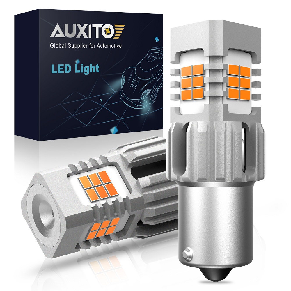 

AUXITO 2x No Hyperflash T20 LED 7440 W21W 3020 SMD Canbus 1156 BA15S P21W LED 3156 3157 7443 Lamp for Reverse Turn Signal Light, As pic