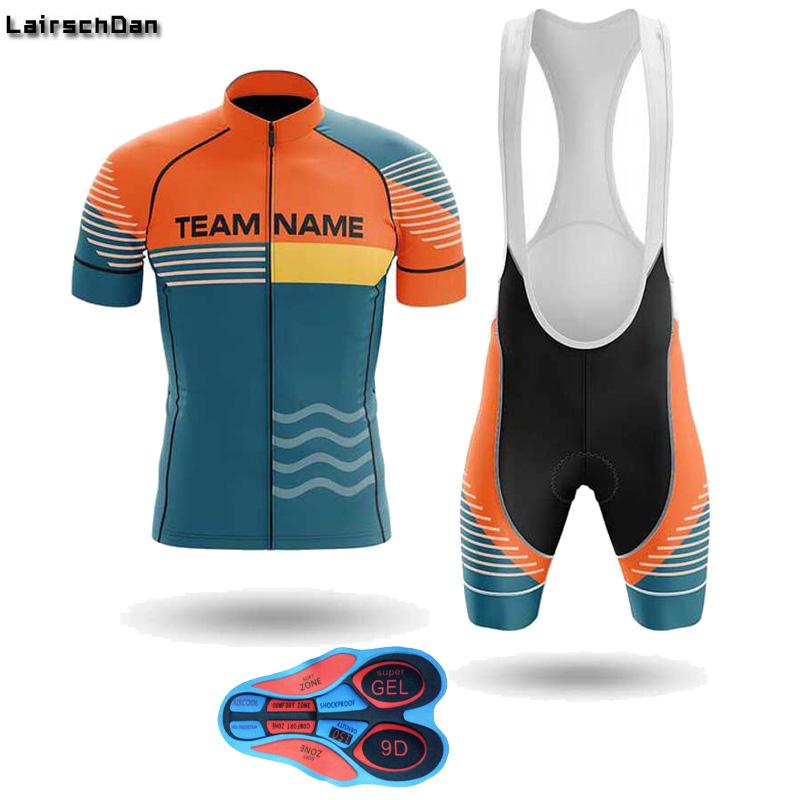 

LairschDan 2020 Pro Cycling Jersey Set Men Mountain Bike Clothing Summer Mtb Bicycle Wear Clothes Anti-UV Cycling Clothing Suit, 9 only bib shorts