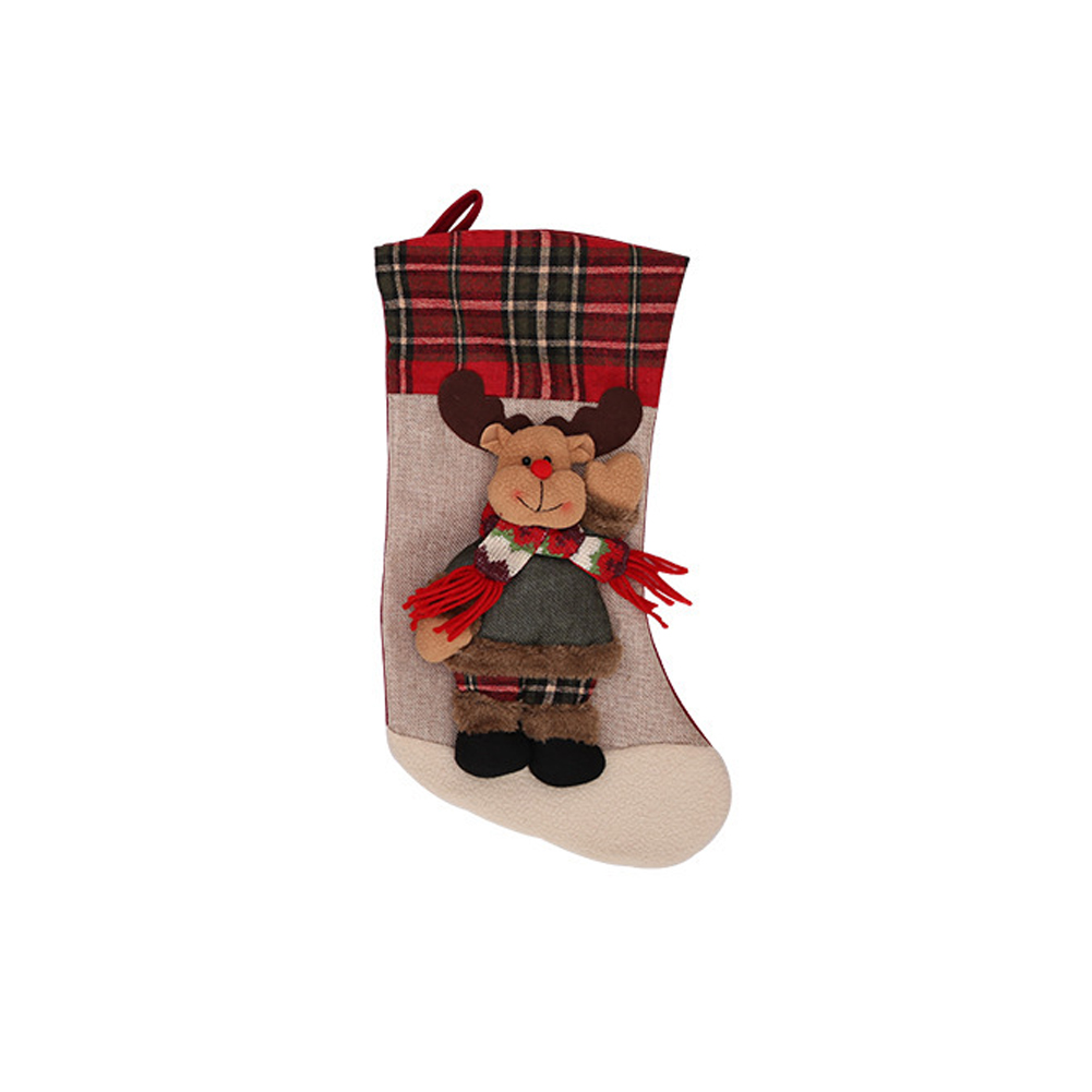 

43Cm Christmas Stockings Little Christmas Stockings Gift And Treat Bags Hanging Socks For Xmas Tree, Home, Garden Deco