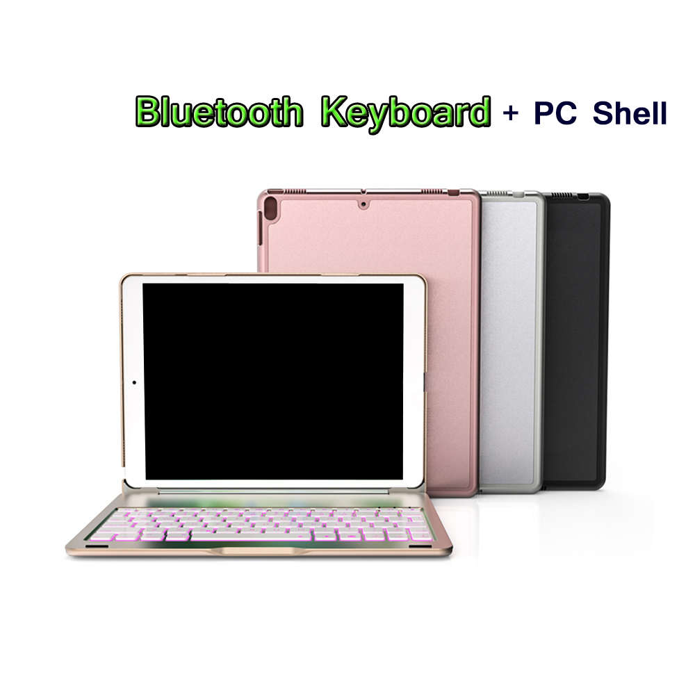 

For iPad 10.5 Smart Sleep 7 Colors Backlit Light Wireless Bluetooth Keyboard Cover Case For iPad Pro 10.5 Case A1701 A1709