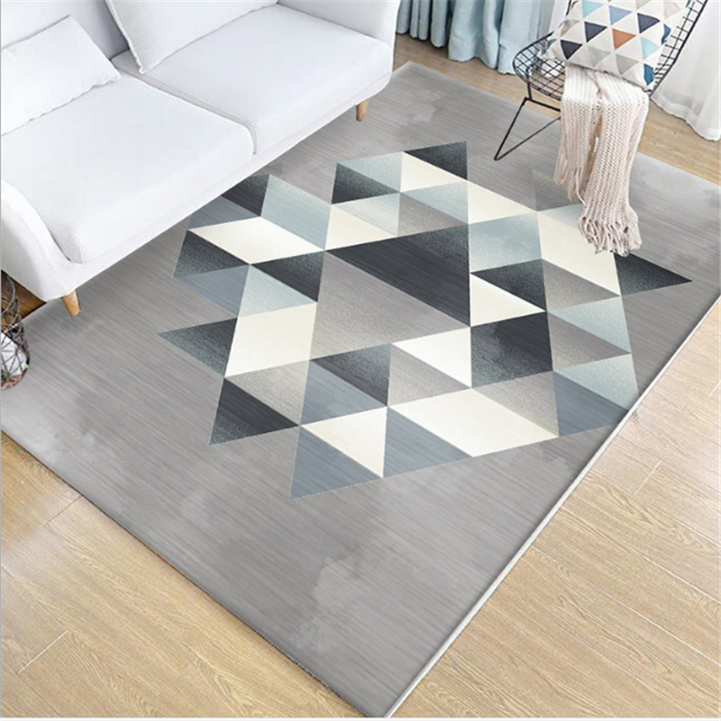 

AOVOLL Nordic Simple Carpets For Living Room Floor Mats Bedroom Rugs Skid Washable Various Patterns Carpet Kids Room, 01