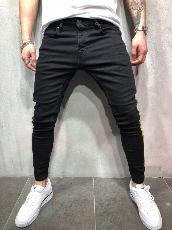 

New Men's Slim Fit Urban Straight Leg Trousers Casual Pencil Long Pants, As pic