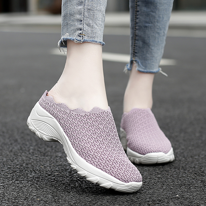 

Women Walking Shoes Mesh Ladies Slippers Sport Sneakers Breathable Female Outdoor Walking Footwear Zapatillas Deportivas Mujer, Beige