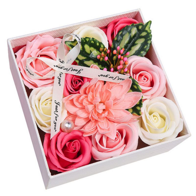 

Beautiful Simulation Rose Soap Flower Handmade Creative Flower Box Valentine's Day Teacher's Day Gift Home Festive Supplies