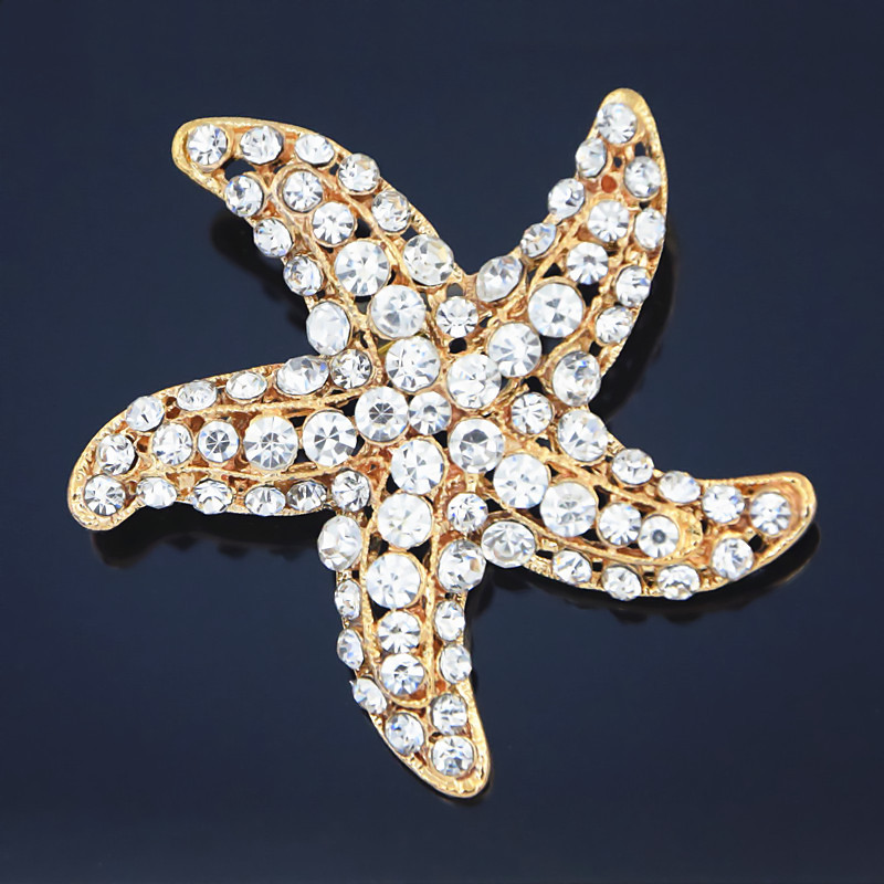 

High Archives 888 Rhinestone Set Lovely Starfish Brooch Brooch Stars Lead Needle Pin Clothes & Accessories Accessories