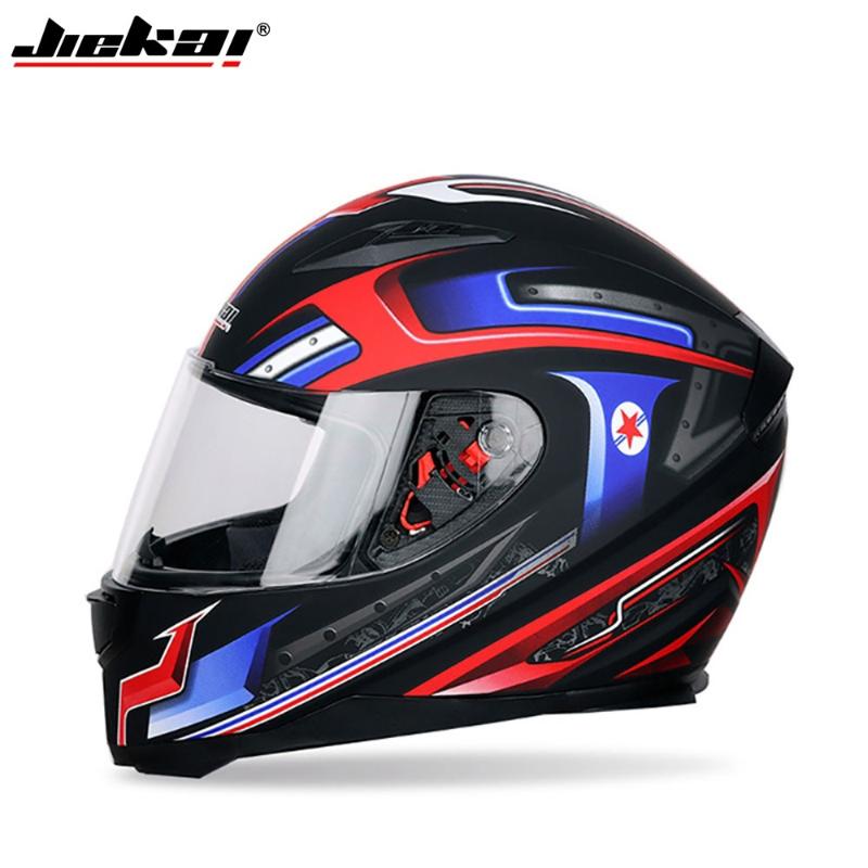 

JIEKAI Motorcycle Helmet Universal Full Face Helmet Windproof Dual Lens Anti-Fog Sun Protection Men Moto Electric