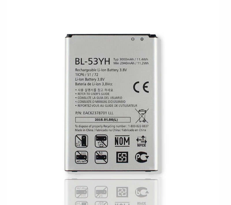 

1x 3000mAh Replacement Battery For LG G3 BL-53YH F400 F400K F460 F470 D830 D850 VS985 D850 D851 D852 D855 D857 D858 D859 LS990
