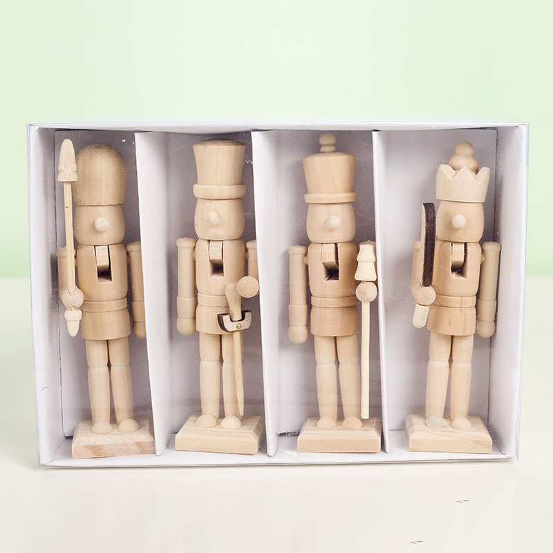 12cm Nutcracker Puppet Soldier Shaped Classic Hand Painting Puppet Home Office Mall Window Diy Decor For Kids Christmas Gifts Christmas Door