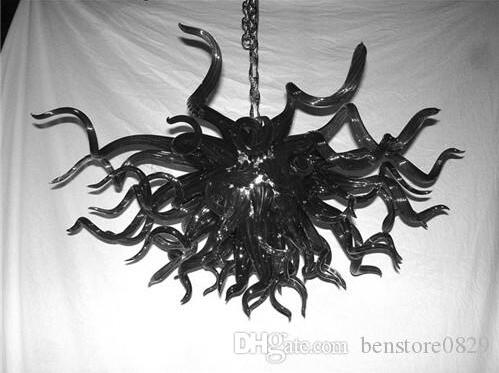 

ac110v 120v 220v 240v dining room decor black blown glass chihuly chandelier new design vintage black murano glass chandelier for sale