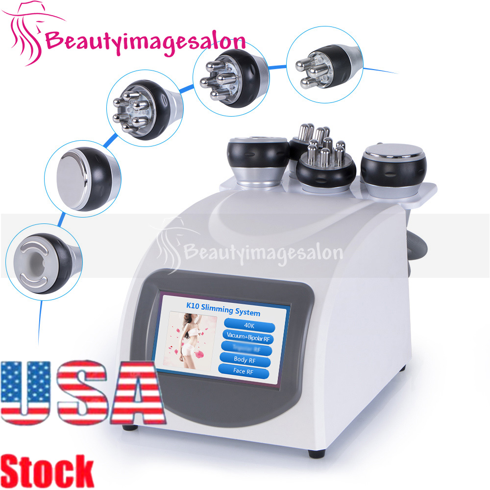 5 en 1 aspiration sous vide 40k cavitation RF bipolaire tripolaire perte de poids multipolaire amincissant la peau serrant la machine de perte de