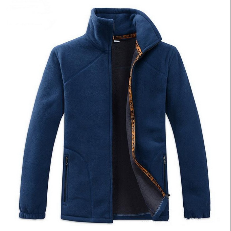

Men's Polar Fleece Jacket Men 2018 Spring Warm Outdoor Sports Windproof Coats Male Trekking Camping Hiking Jackets, Blue