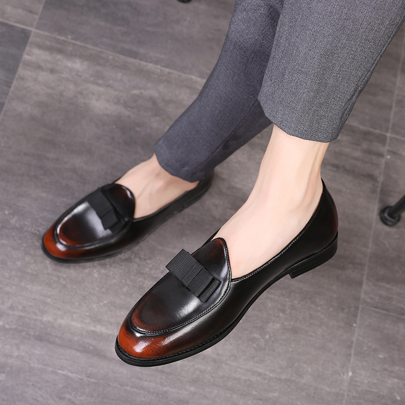 

loafers men leather dress shoes oxfords men classic shoes gents shoes fashion sepatu slip on pria sapato social masculino couro buty meskie, Black