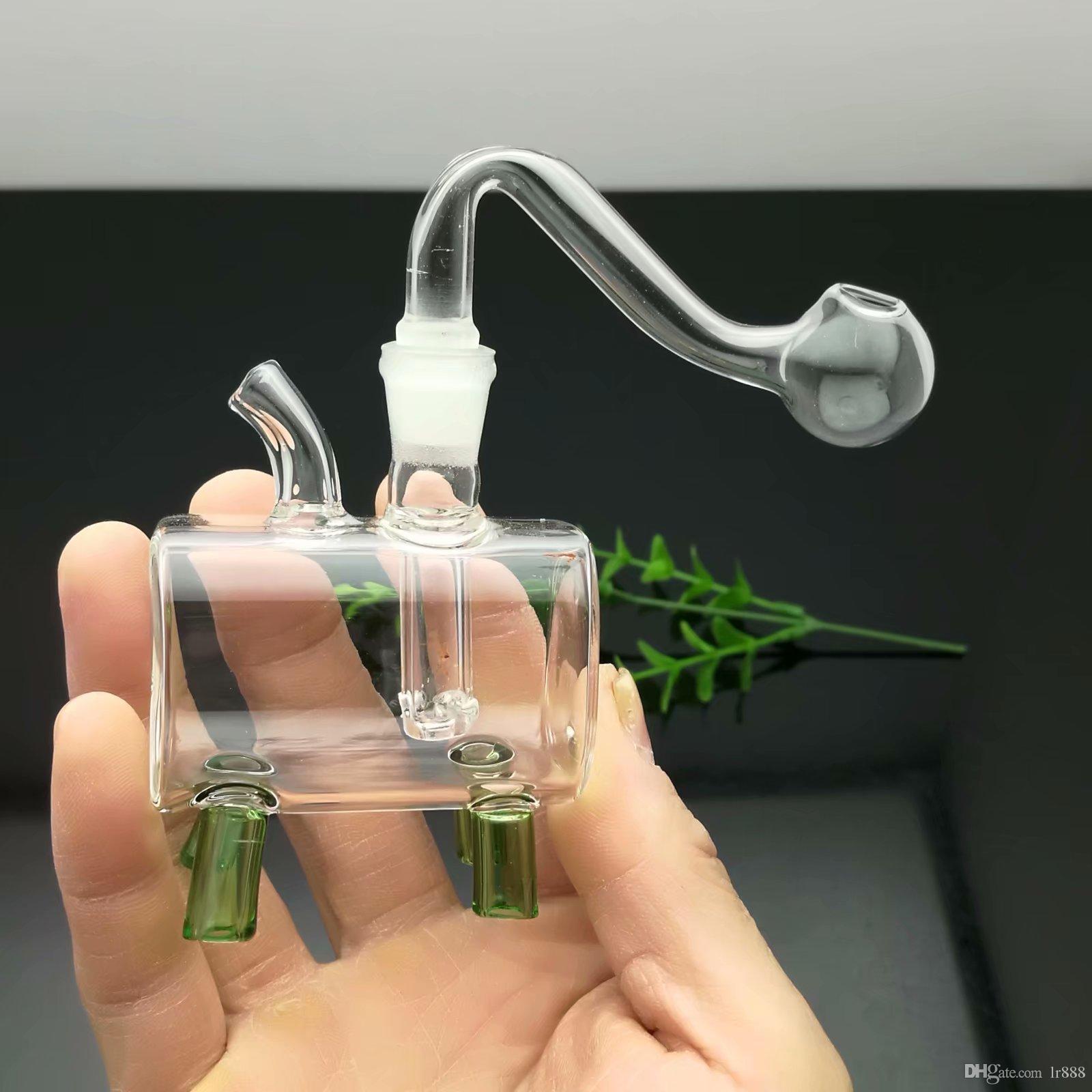 

Mini-tube portable glass cigarette kettle Wholesale Glass Water Pipes Tobacco Accessories Glass Ash Catcher