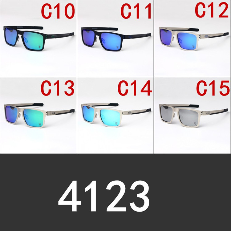 

EU-AM sporty ALLOY polarized sunglasses O4123 outside cycling glasses revo-mirror lens quality alloy frame silicone Gel temple outlet